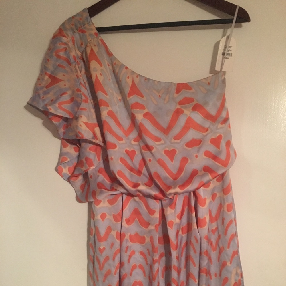 One shoulder silky dress